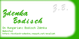 zdenka bodisch business card